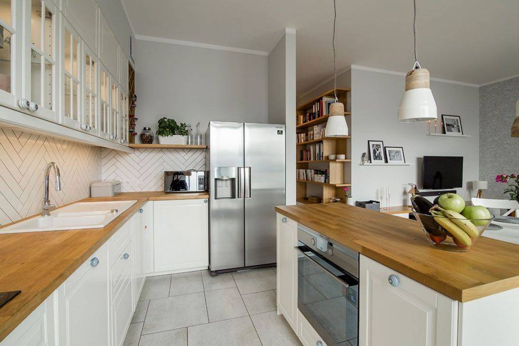 Белая кухня с деревом (25 реальных фото): примеры удачных сочетаний