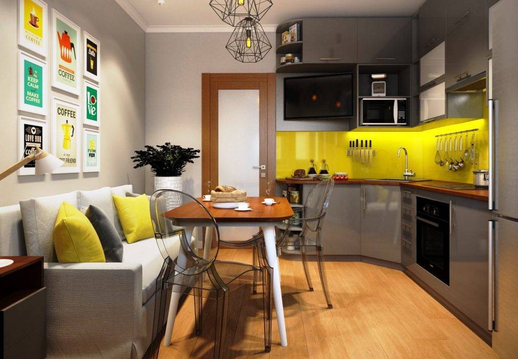 Дизайн кухни желтого цвета: 50+реальных фото интерьеров