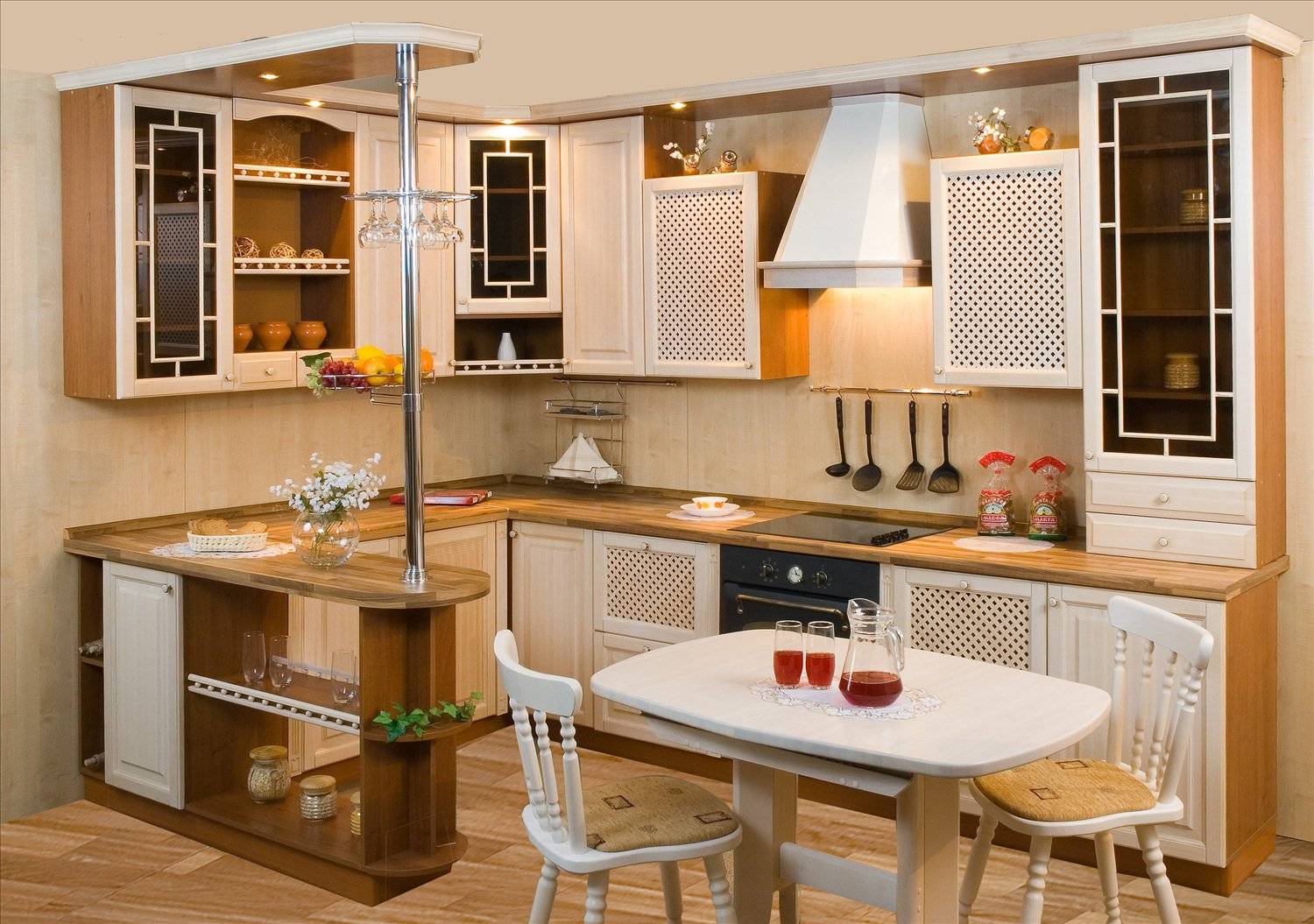 Угловая кухня с барной стойкой: разновидности, варианты размещения, дизайн, фото