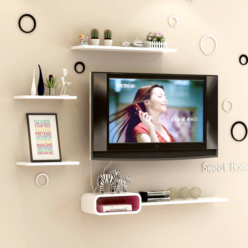 Полка под телевизор на стену: подвесная, настенная, угловая и современная из дерева