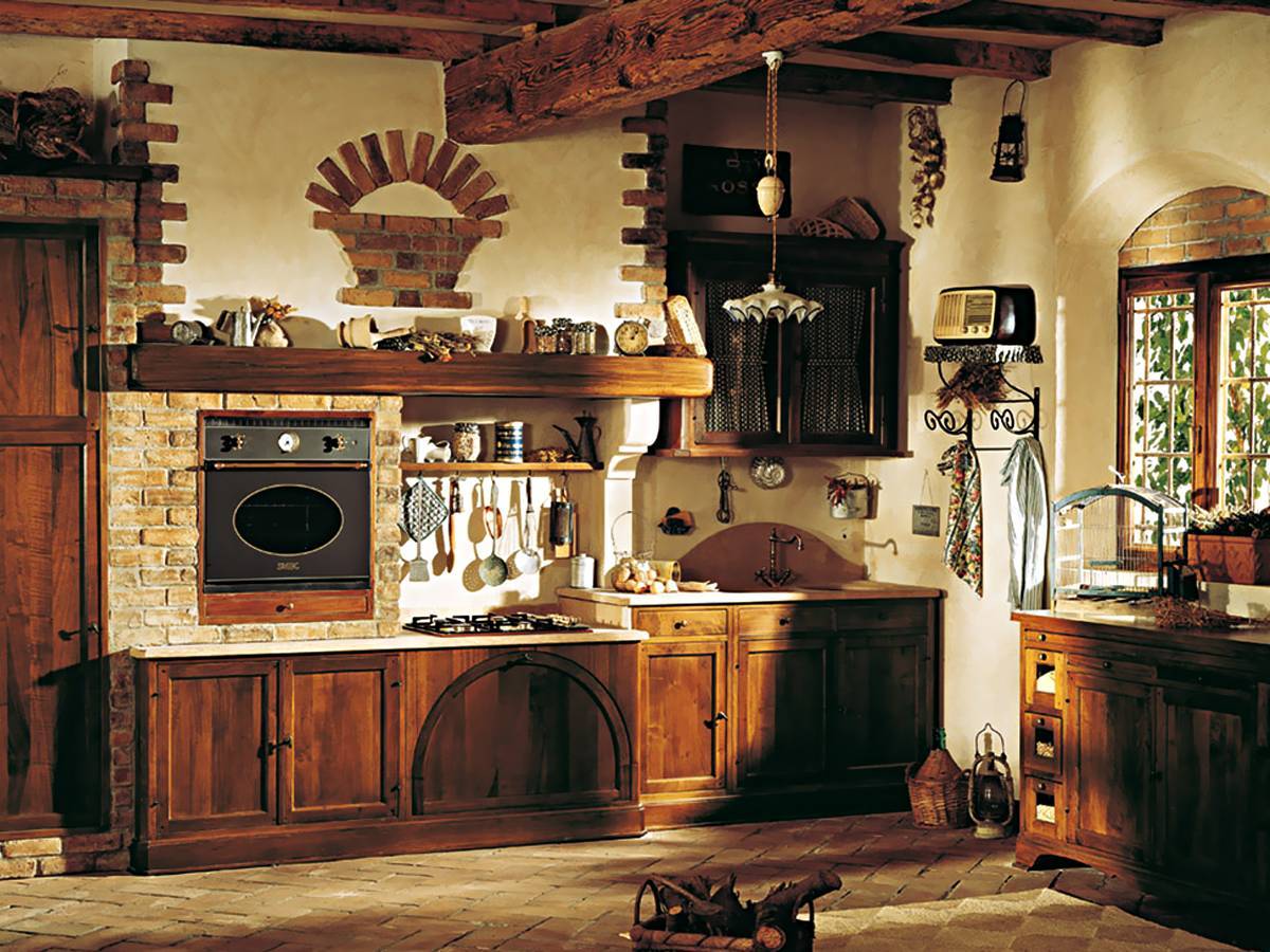 Кухня под старину из массива дерева: дизайн, фасады гарнитура и отделка | дизайн и фото