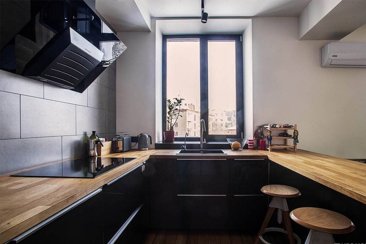 Дизайн кухни гостиной 15 кв м фото с зонированием — фото интерьеров