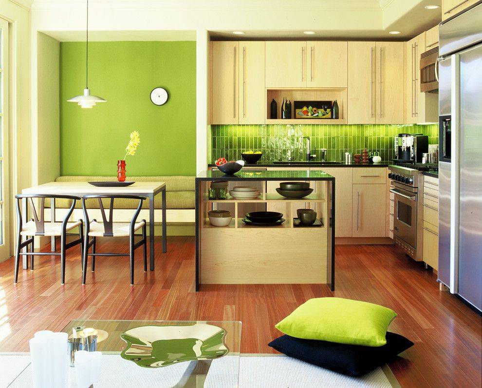 Дизайн кухни яркого цвета лайм: освежающий и согревающий оттенок в интерьере - два в одном