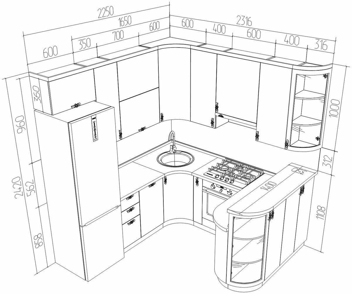 Проектирование кухни: инструкция по проектированию кухонного помещения с фото-примерами