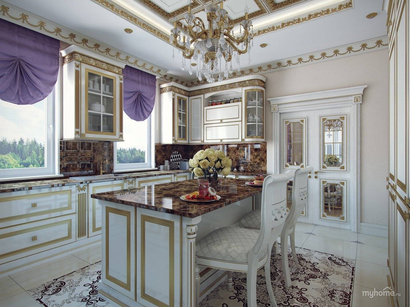 Интерьер в стиле барокко: дизайн гостиной, кухни, спальни :: syl.ru