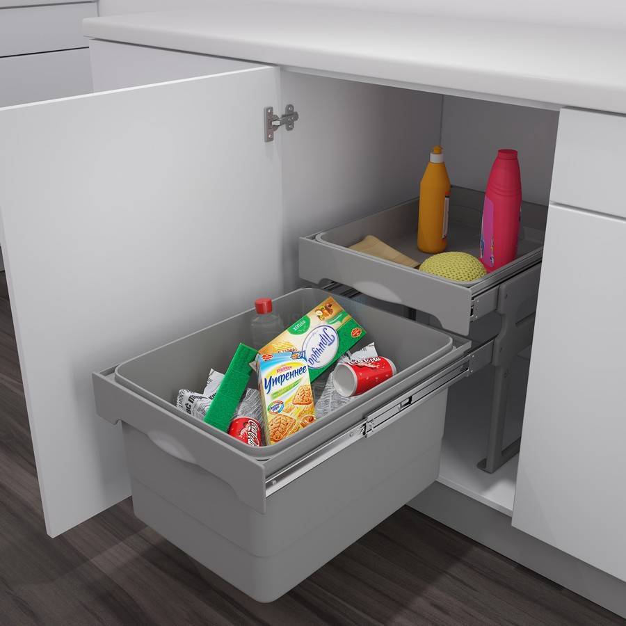 29 идей для дома: спрячем мусорное ведро на кухне