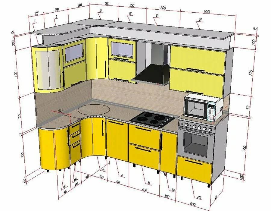 Планировка кухни - 125 фото лучших дизайн проектов, с готовой схемой и описаниемварианты планировки и дизайна