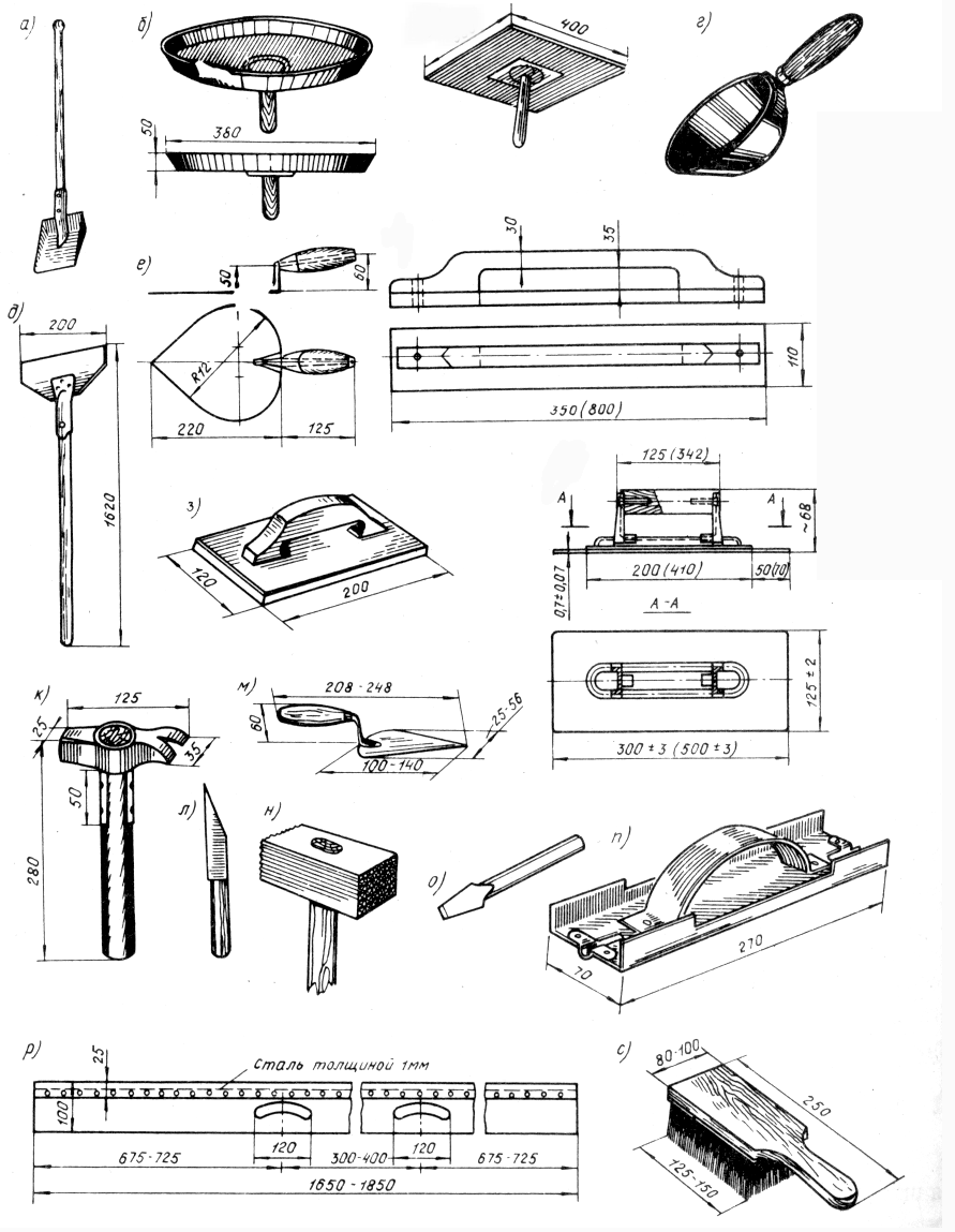 Виды штукатурных инструментов: применение и их особенности