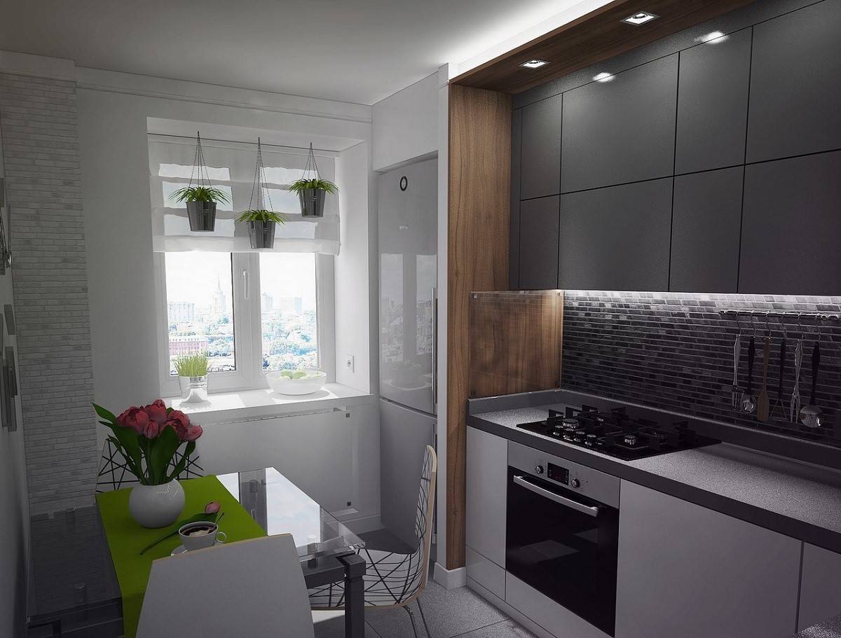 Дизайн кухни 9 кв м в панельном доме (35 фото интерьеров): с окном и балконом