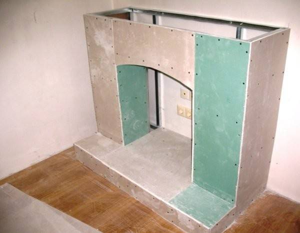 Портал для камина из гипсокартона своими руками (41 фото): каминный портал для электрокамина