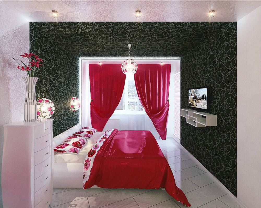 Красный цвет в интерьере спальни, красивые сочетания и оформление комнаты декором (видео)