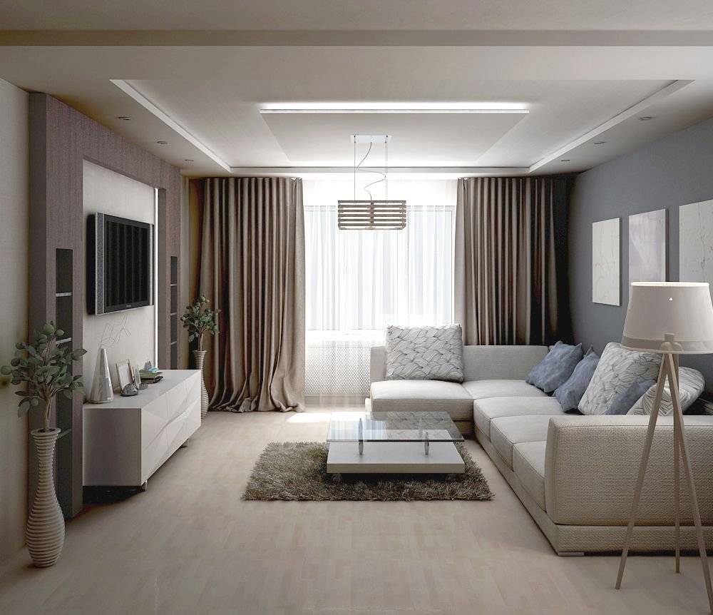Дизайн зала в квартире, стили - фото примеров