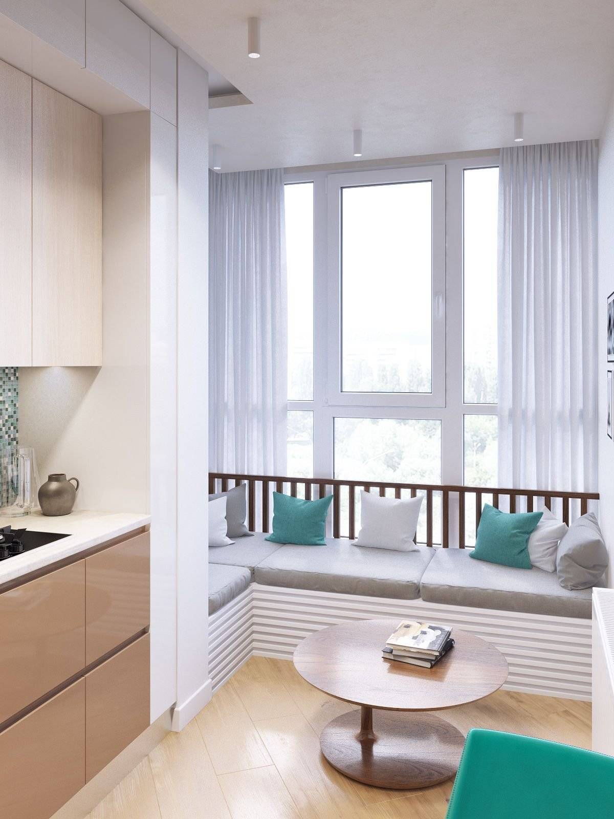 Совмещение кухни с балконом – оптимальный инструмент для увеличения пространства