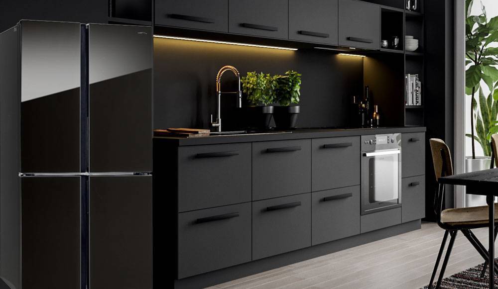 Дизайн черно-белой кухни — 35 фото реальных интерьеров