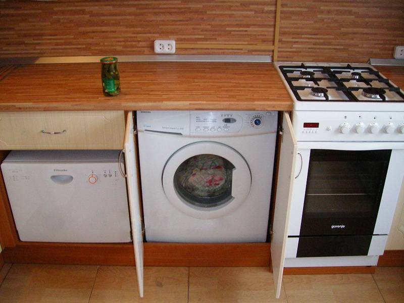 Угловая кухня со стиральной машиной: дизайн маленькой кухни, особенности