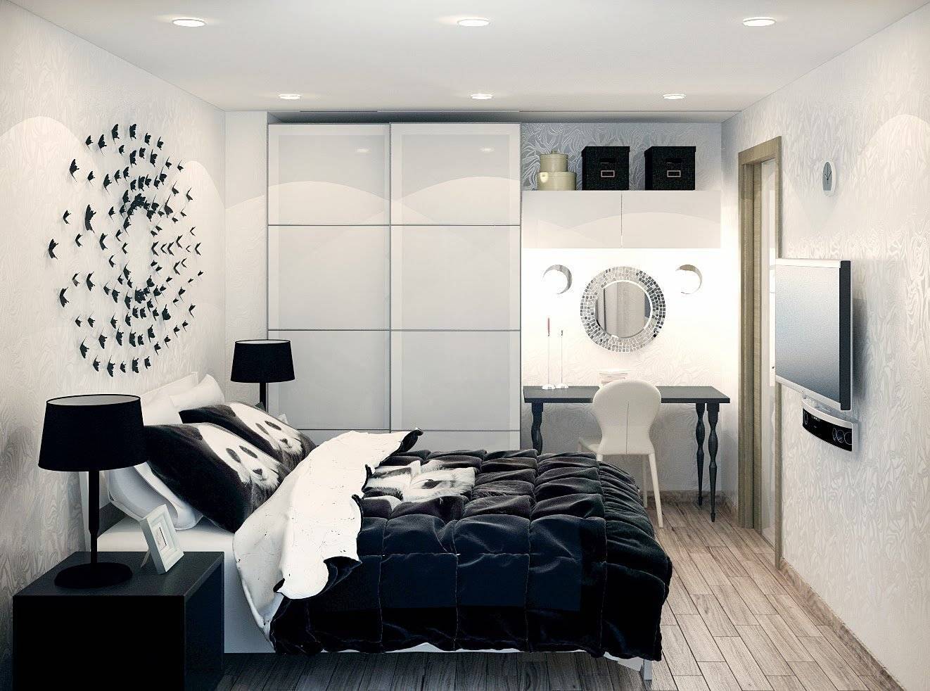 Дизайн черно белой спальни: 60+ фото примеров, советы дизайнеров по оформлению