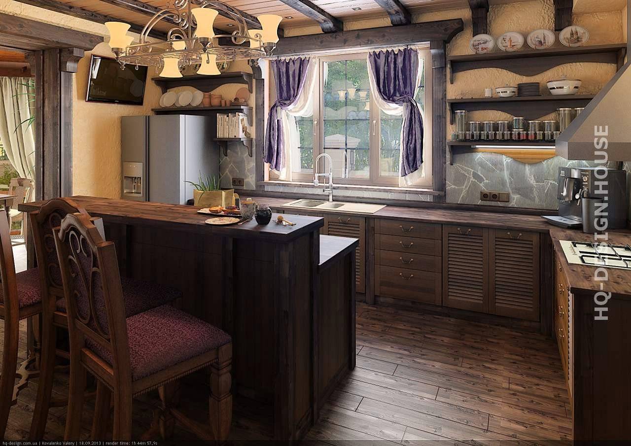 Стиль альпийского шале в интерьере кухни и гостиной (+35 фото)