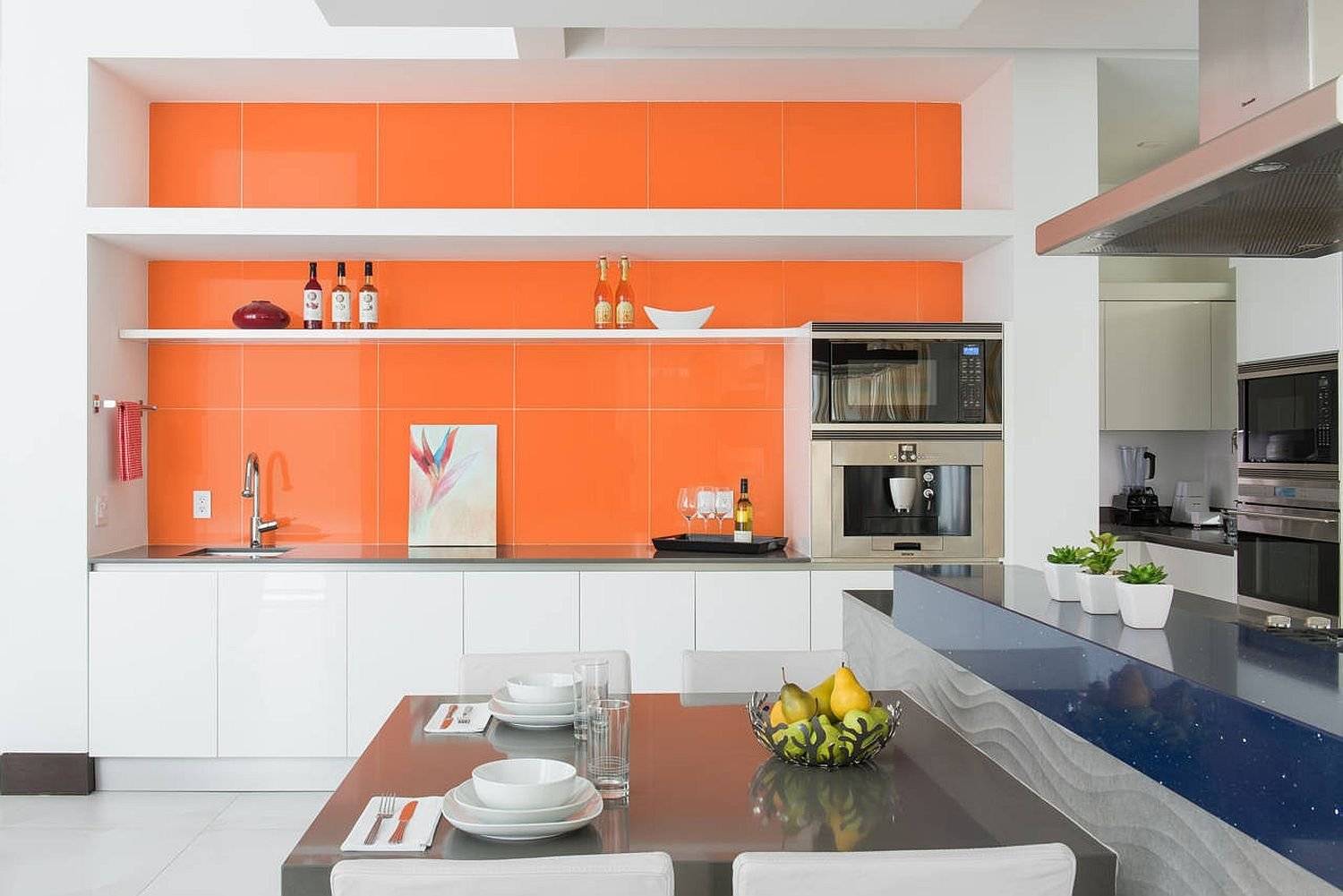 Оранжевая кухня - идеи дизайна интерьера