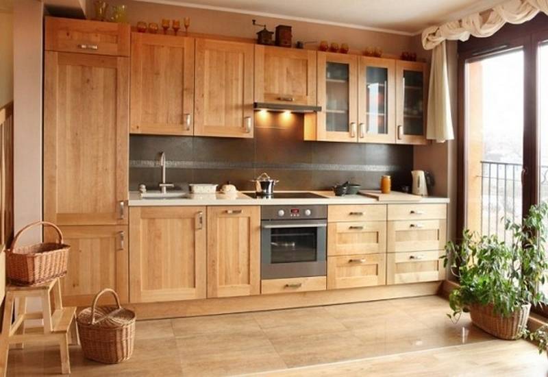 Мебель для кухни из дерева, как правильно подобрать и расположить