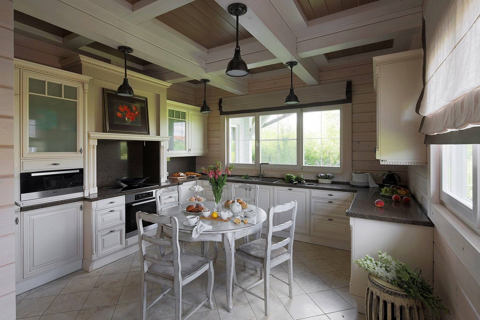 Кухня в деревянном доме (150 фото): современные варианты оформления дизайна