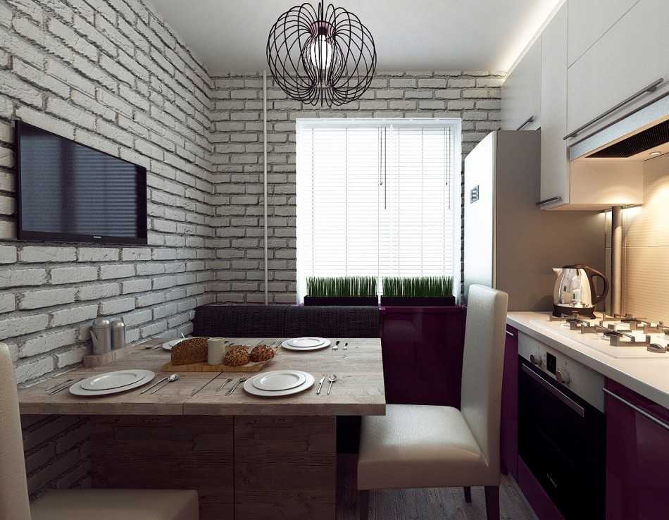 Дизайн кухни с кирпичной стеной: фото идей оформления