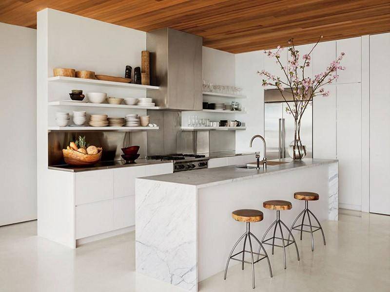 Белая кухня в интерьере: 100+ фото, разные оттенки и комбинации