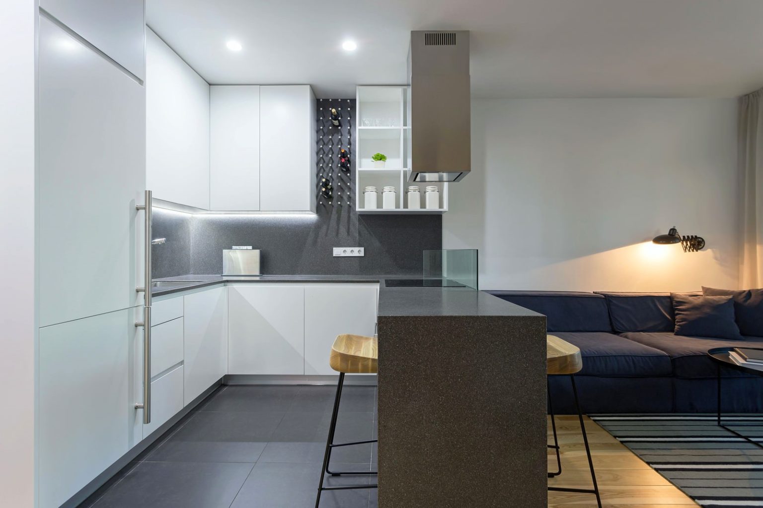 Кухня в стиле Минимализм минималист квартиры студии