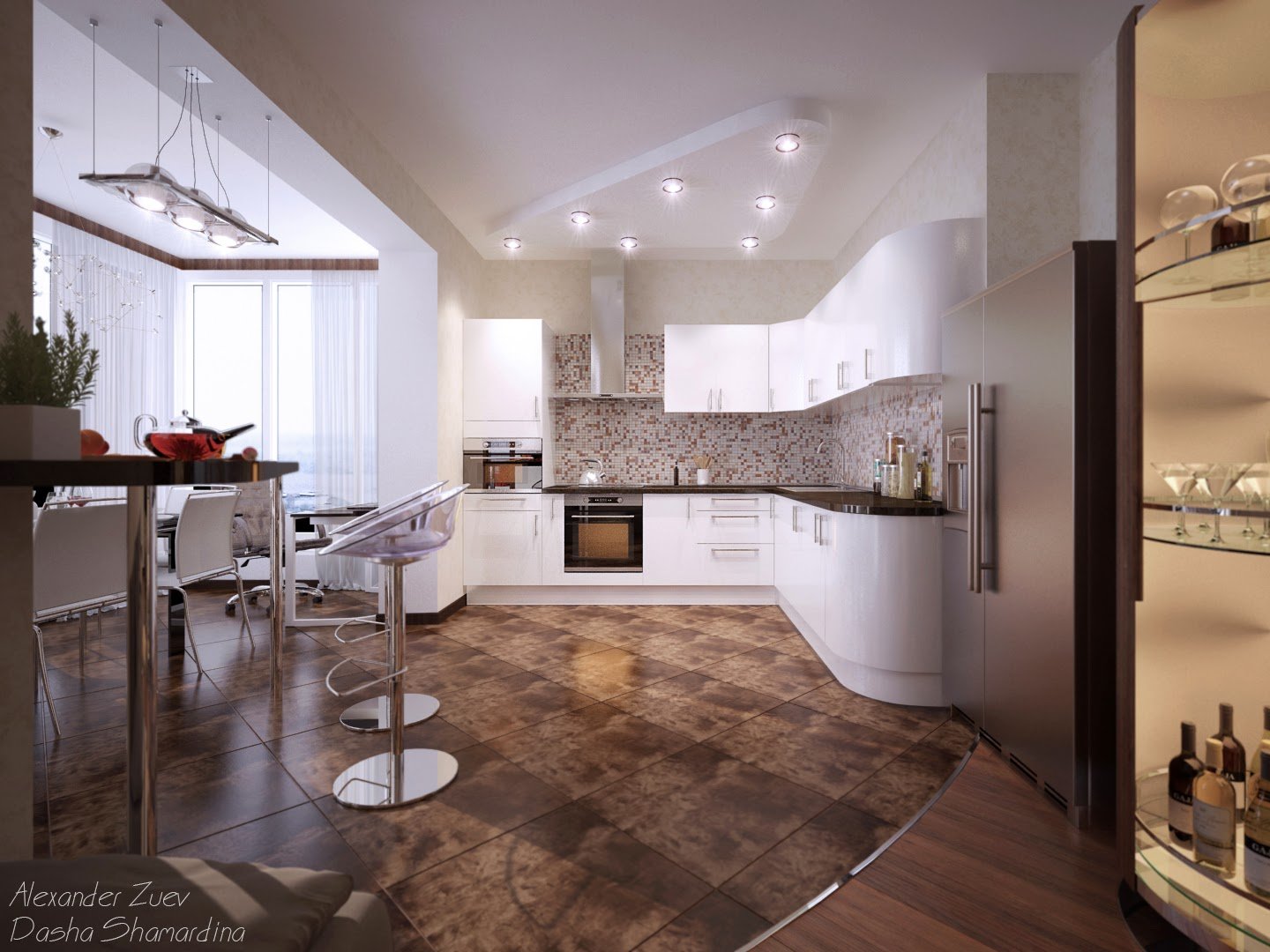 Кухня в коридоре: современные идеи дизайна интерьера на фото