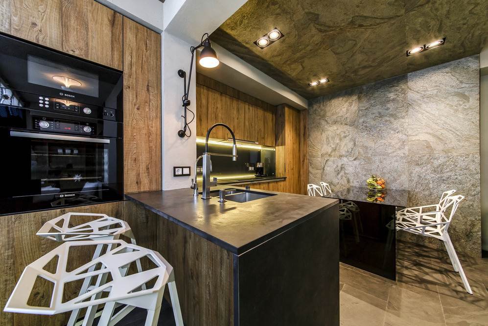 Кухня-гостиная в стиле хай-тек: 50 фото идей и особенностей современного интерьера