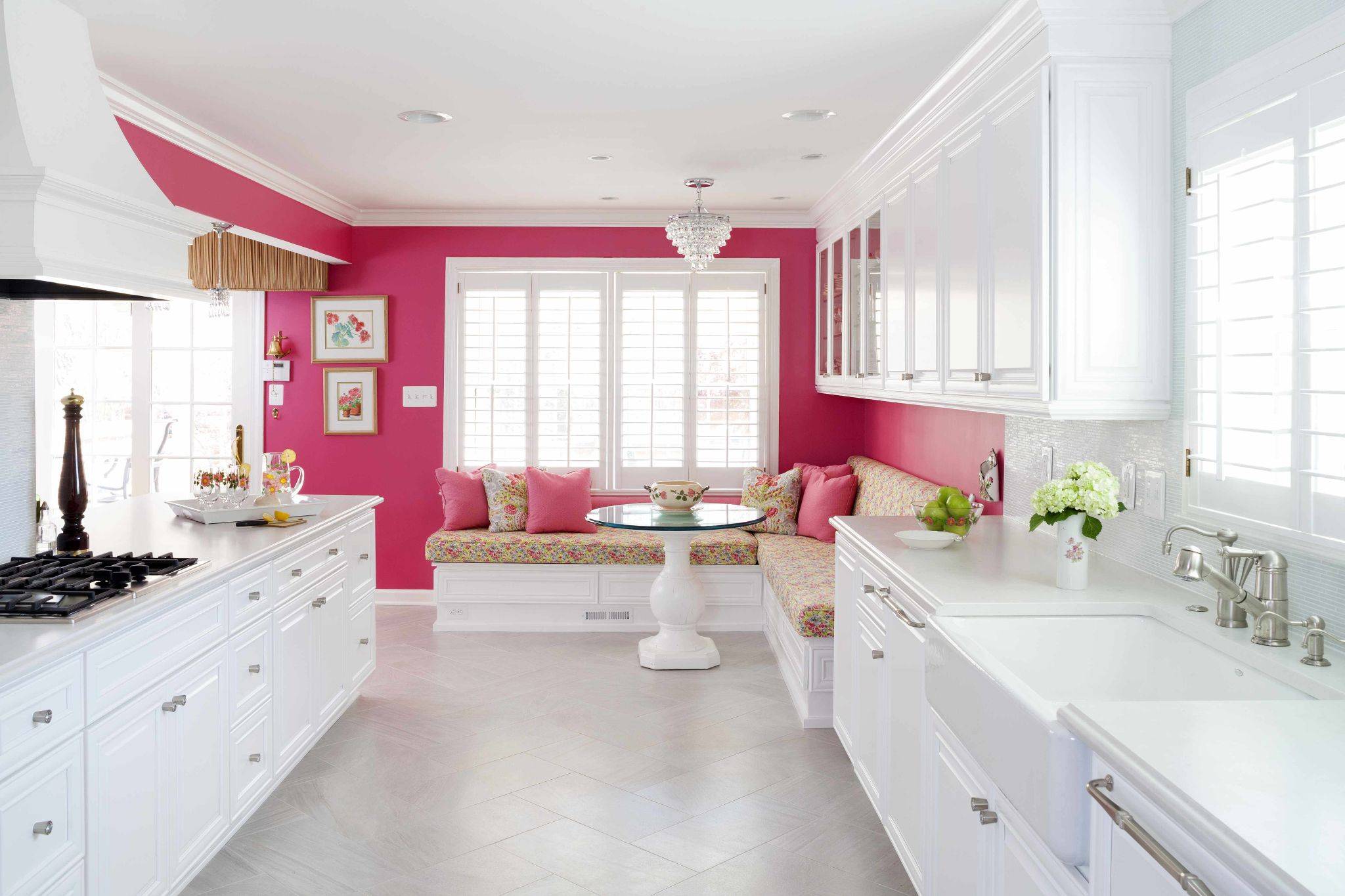Розовая кухня - 30 фото дизайна, сочетание цветов, интересные идеи оформления интерьера