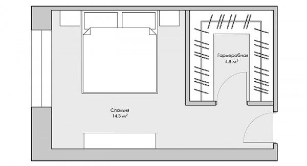 Гардеробная в спальне: ванная комната, дизайн и фото шкафа, варианты из гипсокартона, 15 кв.м гостиная маленькая