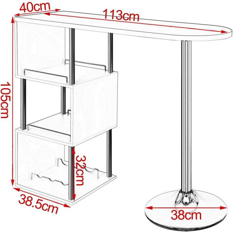Барная стойка: высота и габариты конструкции для комфортного использования