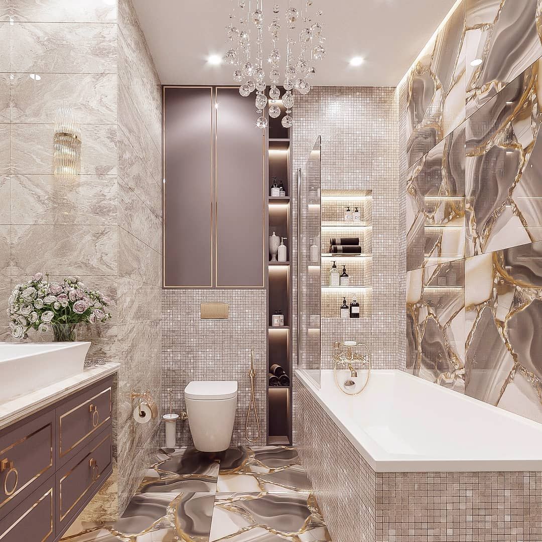 Дизайн ванной комнаты + 100 фото идей 2021