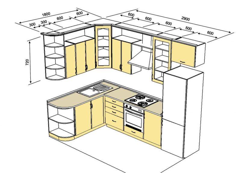 Особенности дизайна угловой кухни
