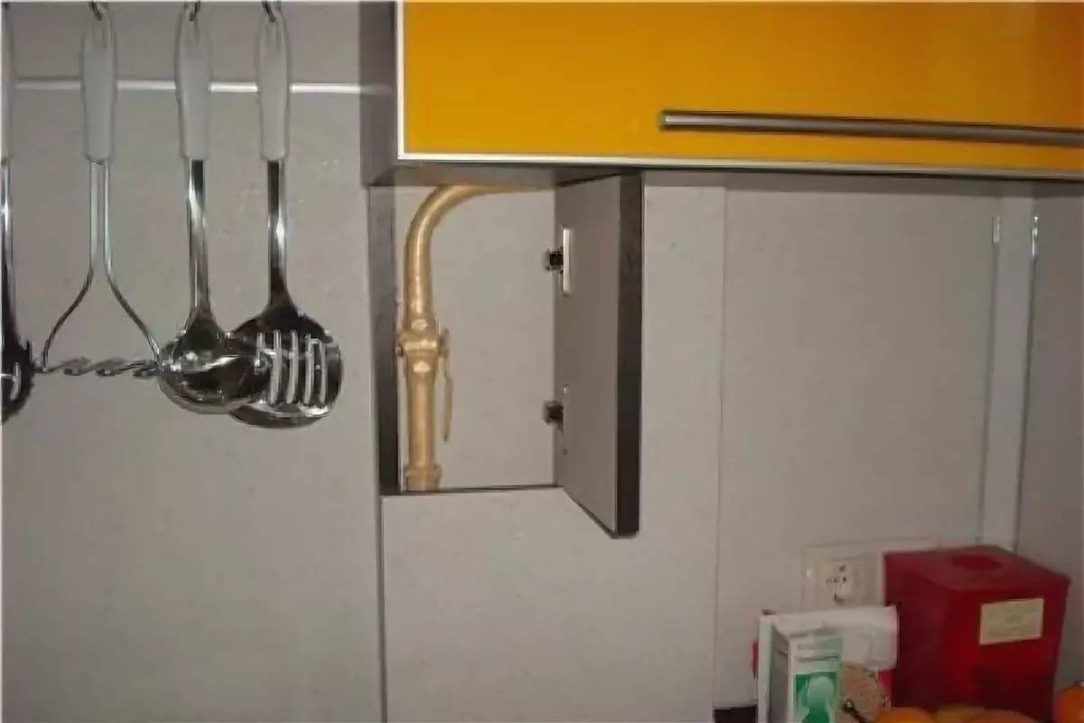 Как скрыть газовую трубу на кухне – возможные варианты маскировки и декорирования