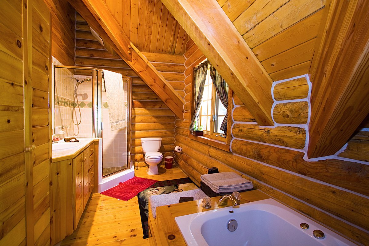 ванна в деревянном доме фото