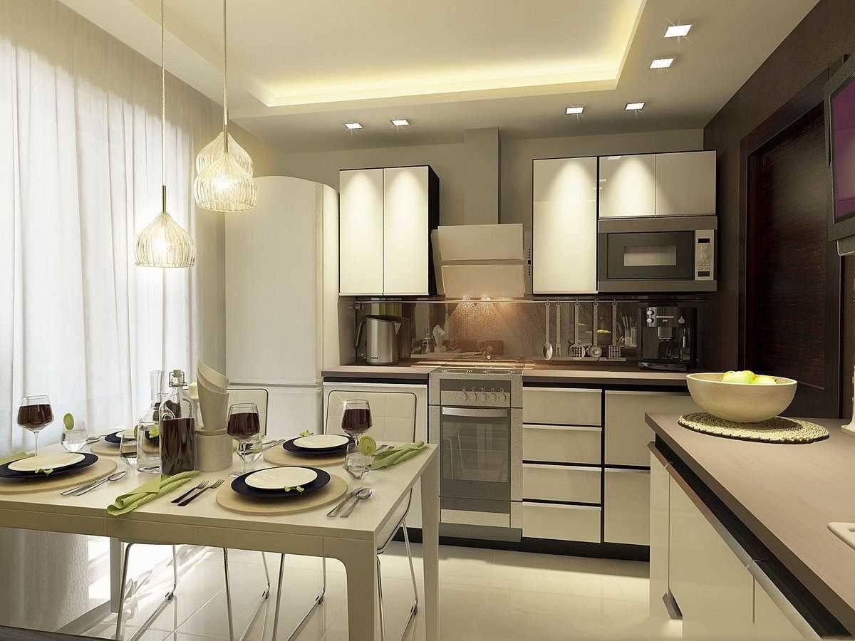 Дизайн кухни 7 кв. м с холодильником (24 фото) - новинки 2021-2022 года