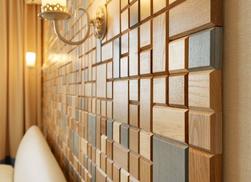 Деревянные стеновые панели для внутренней отделки стен: виды - 3д, резные (фото)