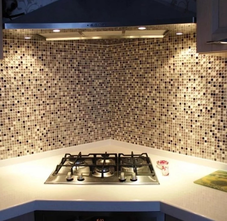 Плитка мозаика для кухни: 90+ фото плитки мозаики на кухне