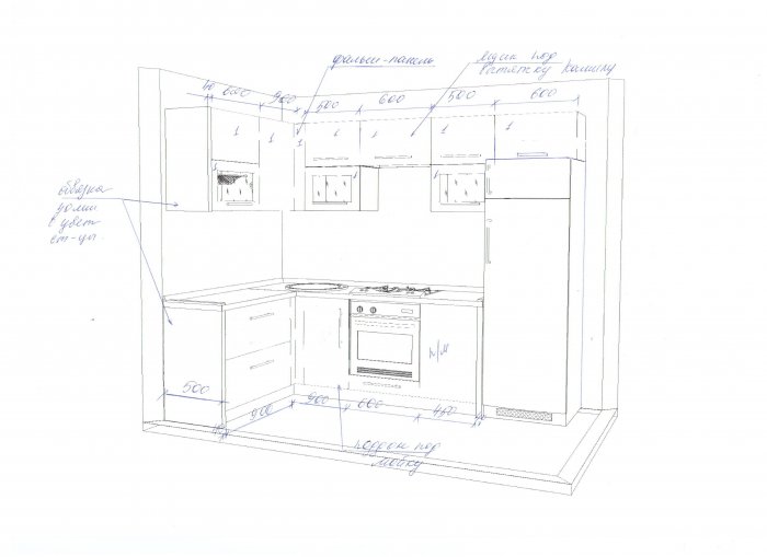 Как расставить мебель и технику на кухне 10,5 кв.м?
