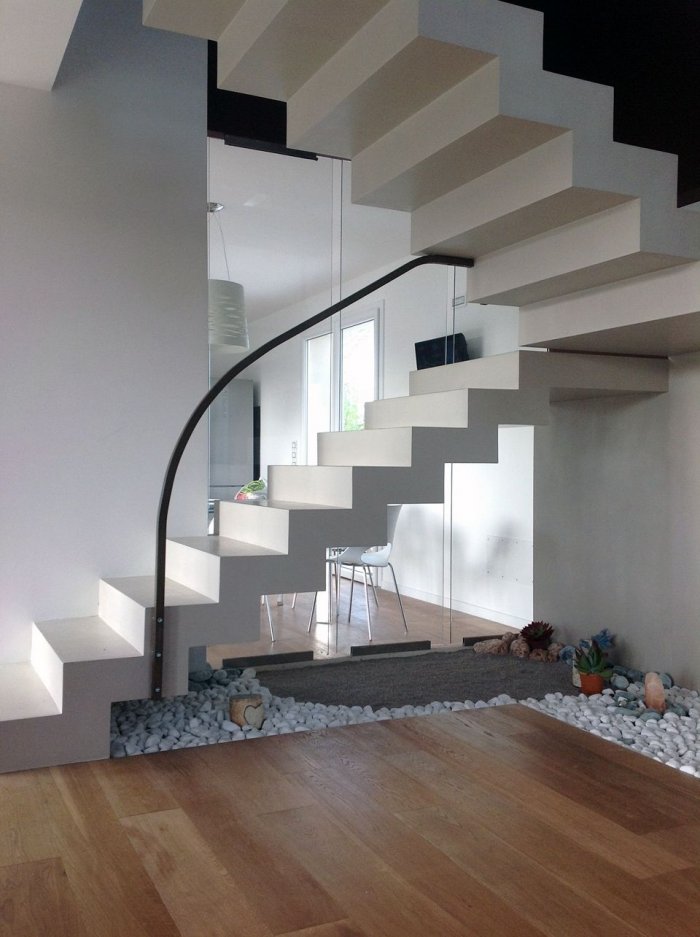 Лестница из бетона фото