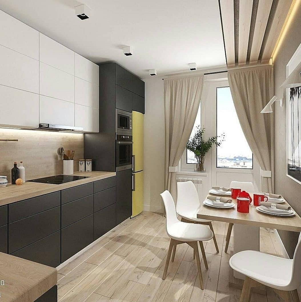 Дизайн кухни 10 кв м с диваном