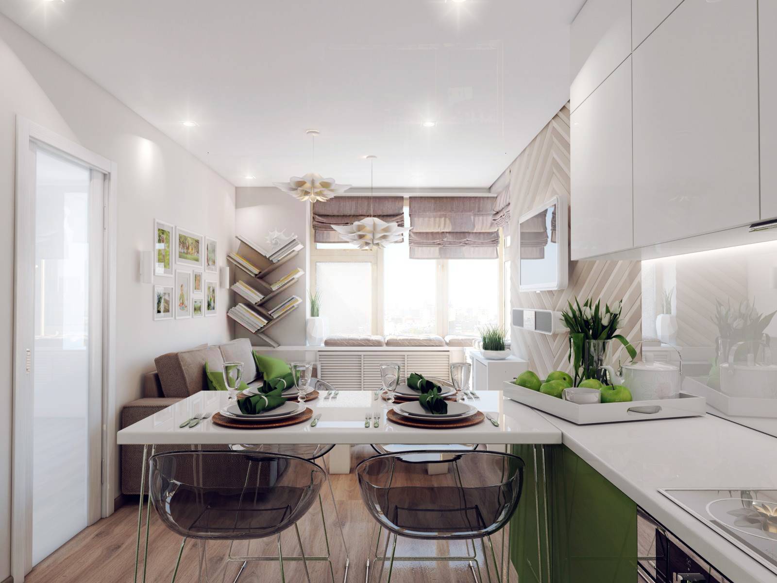 Дизайн небольшой кухни-гостиной 30-40 кв м с примерами