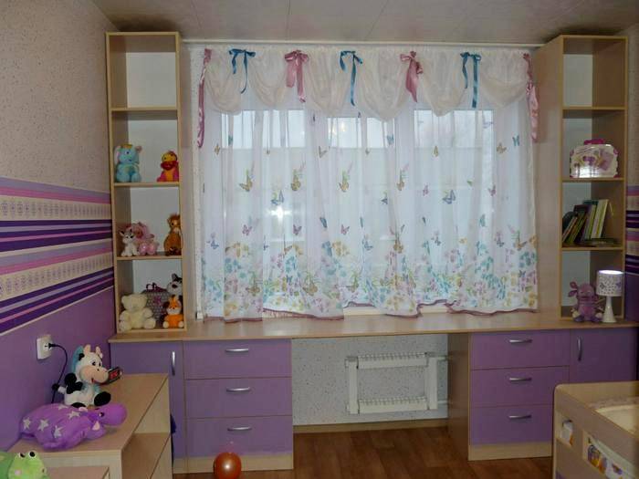 Варианты и идеи оформления окна шторами в детской комнате