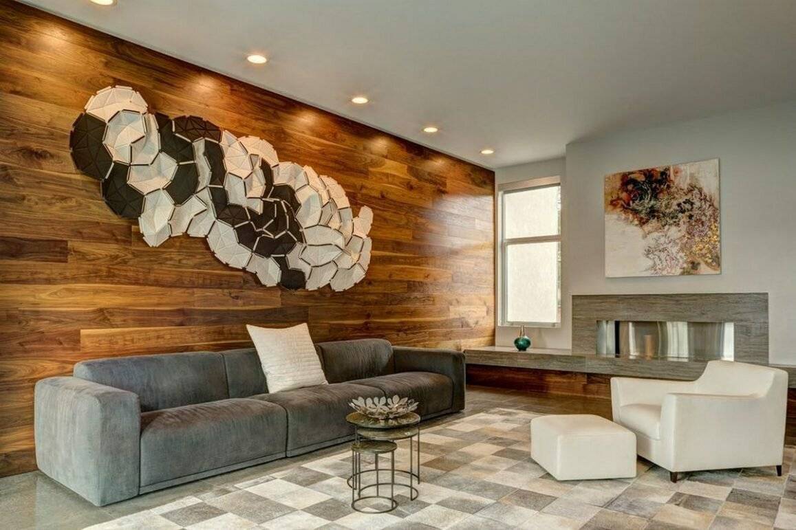Красота и уют – декор стен в гостиной в современном стиле