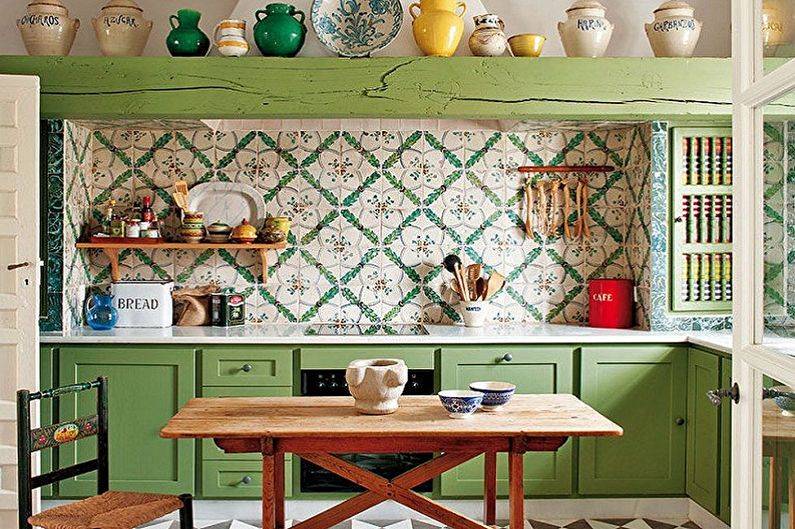 Плитка пэчворк для кухни на фартук: разноцветная керамическая плитка