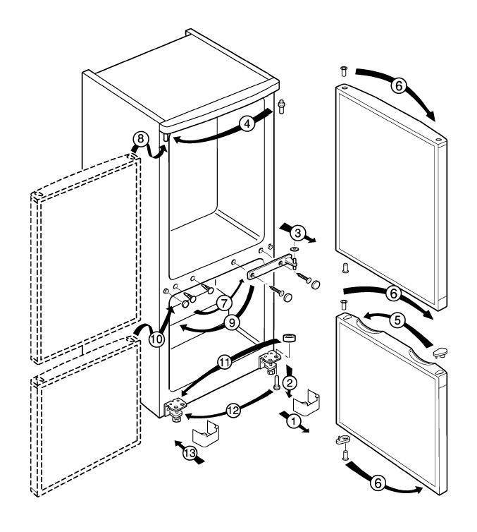 Как поменять дверцу холодильника на другую сторону в разных моделях - необходимые инструменты и инструкция