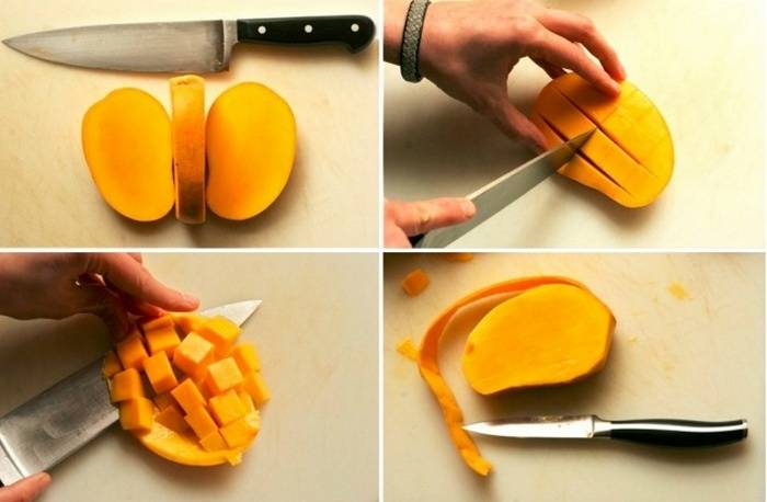 Как чистить и правильно резать манго с косточкой и без косточки