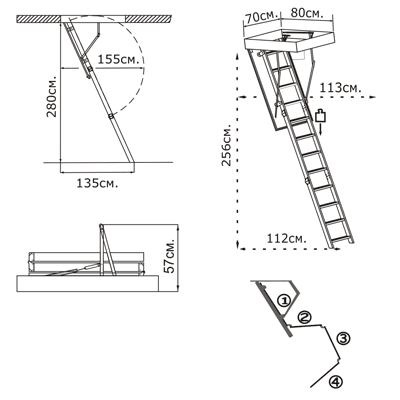 Как сделать своими руками чердачную лестницу с люком: описание способов изготовления, чертежи, фото и видео