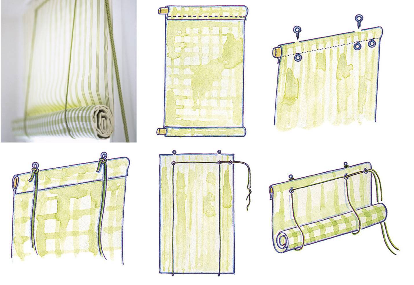 Как сделать рулонные шторы своими руками: пошаговая инструкция и 35 фото